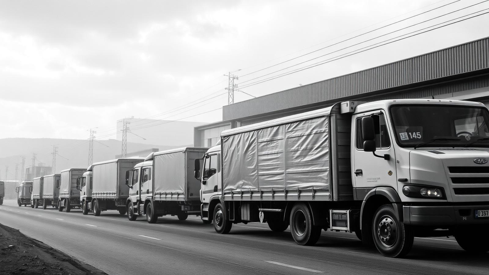 Konwój ciężarówek transportowych — dokumentacja początków FSG w 2022 roku
